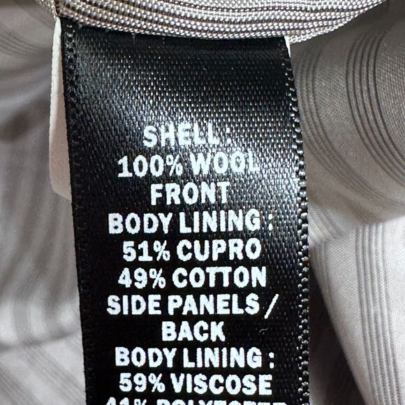 BANANA REPUBLIC Mens Blazer 38R Gray Sport Coat 2-Button Jacket Wool Windowpane - Picture 12 of 14